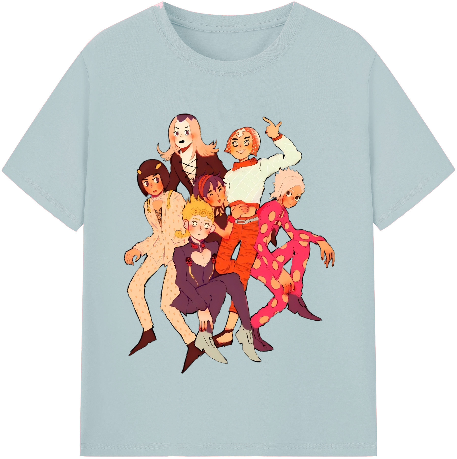 （画像用） ジョジョの奇妙な冒険 JoJo's Bizarre Adventure 綿100％半袖Tシャツ（フロントプリント）